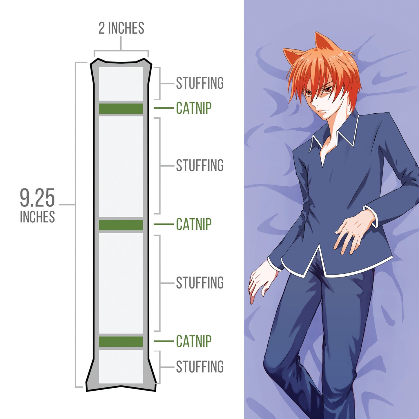Anime - Kyo Catnip Body Pillow