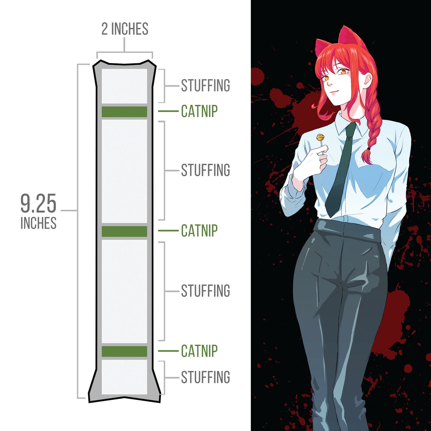 Anime - Makima Catnip Body Pillow
