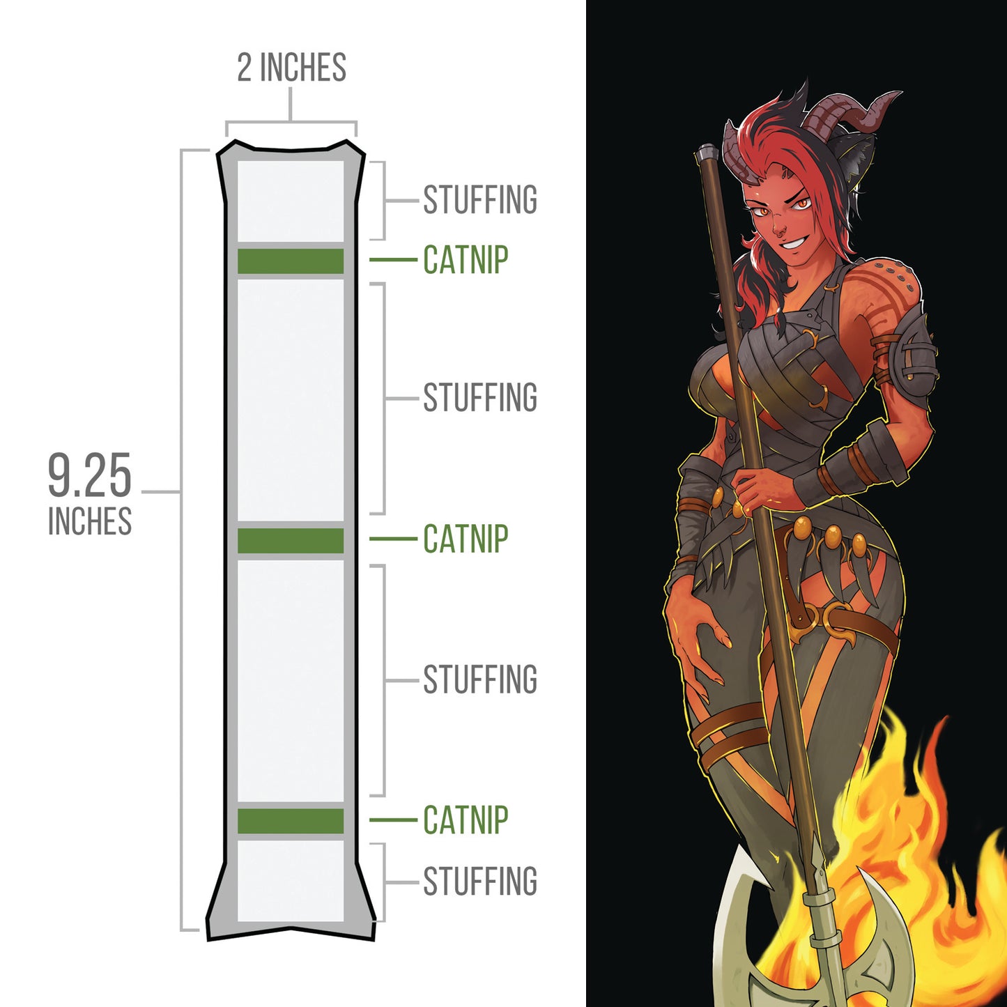BG3 - Karlach Catnip Body Pillow
