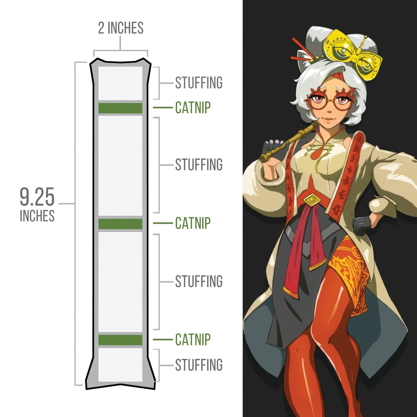 BotW - Purah Catnip Body Pillow