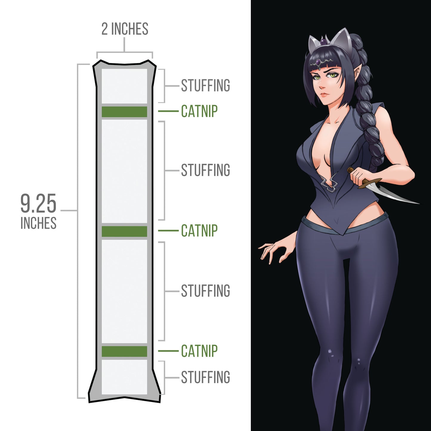 BG3 - Shadowheart Catnip Body Pillow