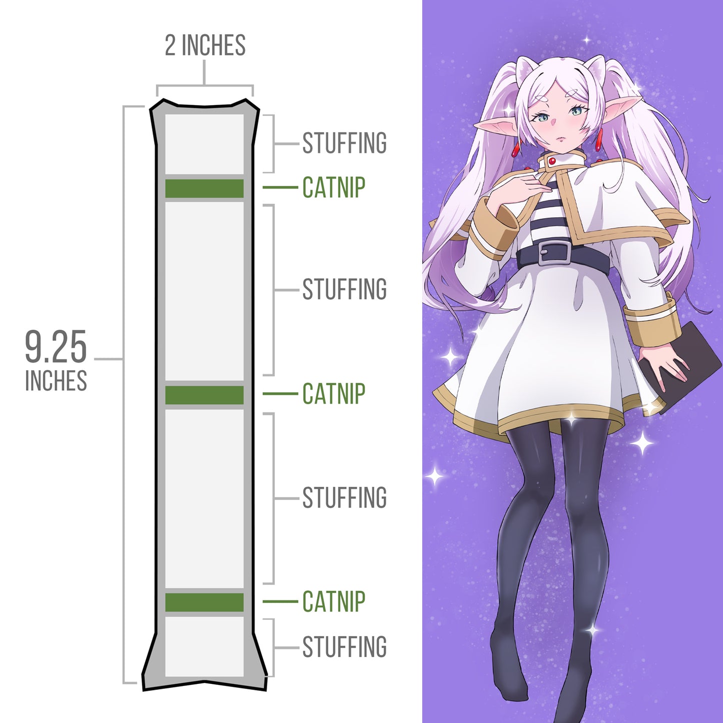 Anime - Frieren Catnip Body Pillow