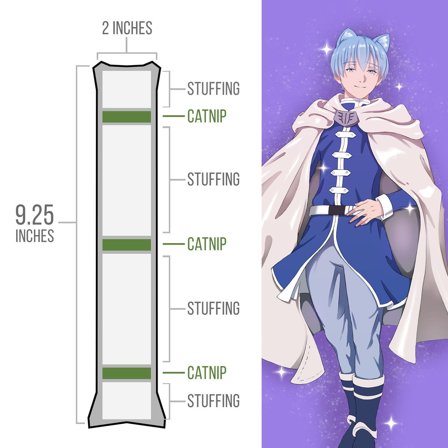 Anime - Himmel Catnip Body Pillow