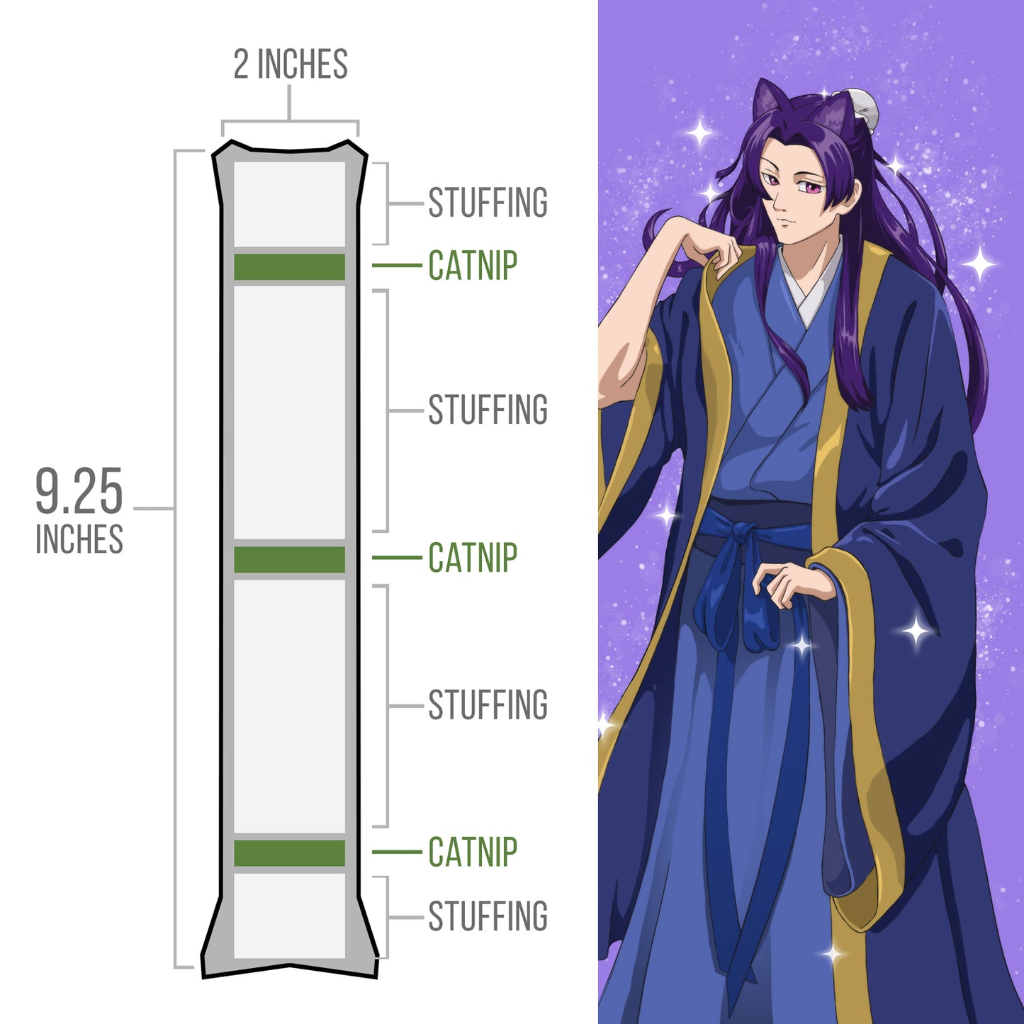 Anime - Jinshi Catnip Body Pillow