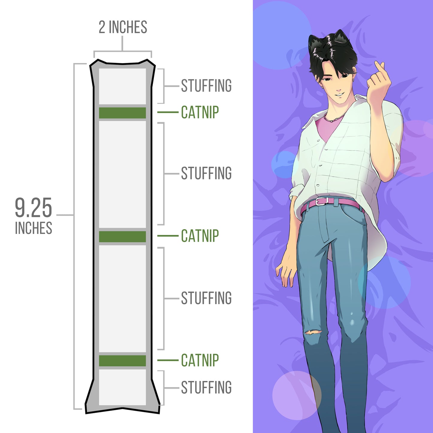 Kpop - Jinu Catnip Body Pillow