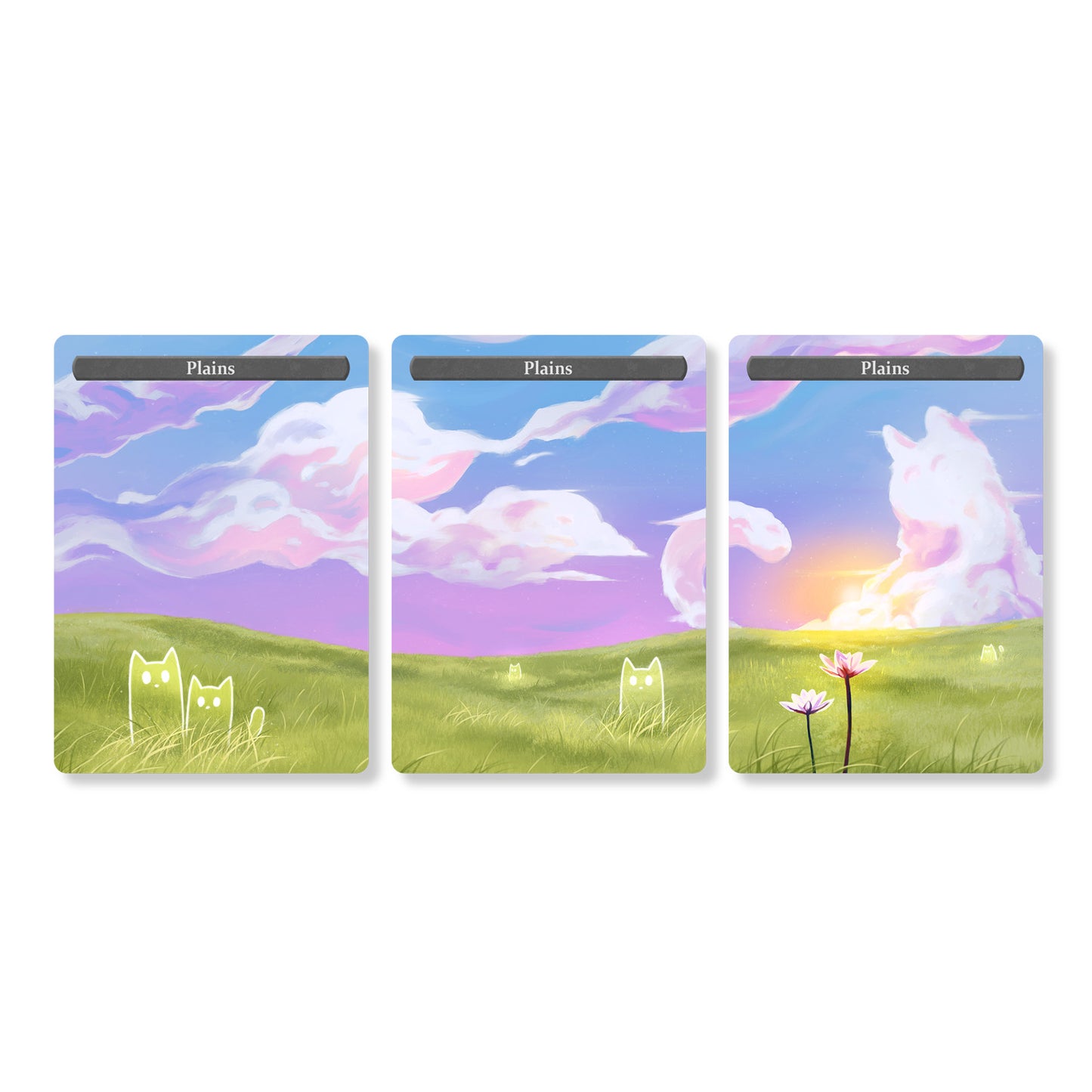 ManaCat Plains - Land Proxy Set