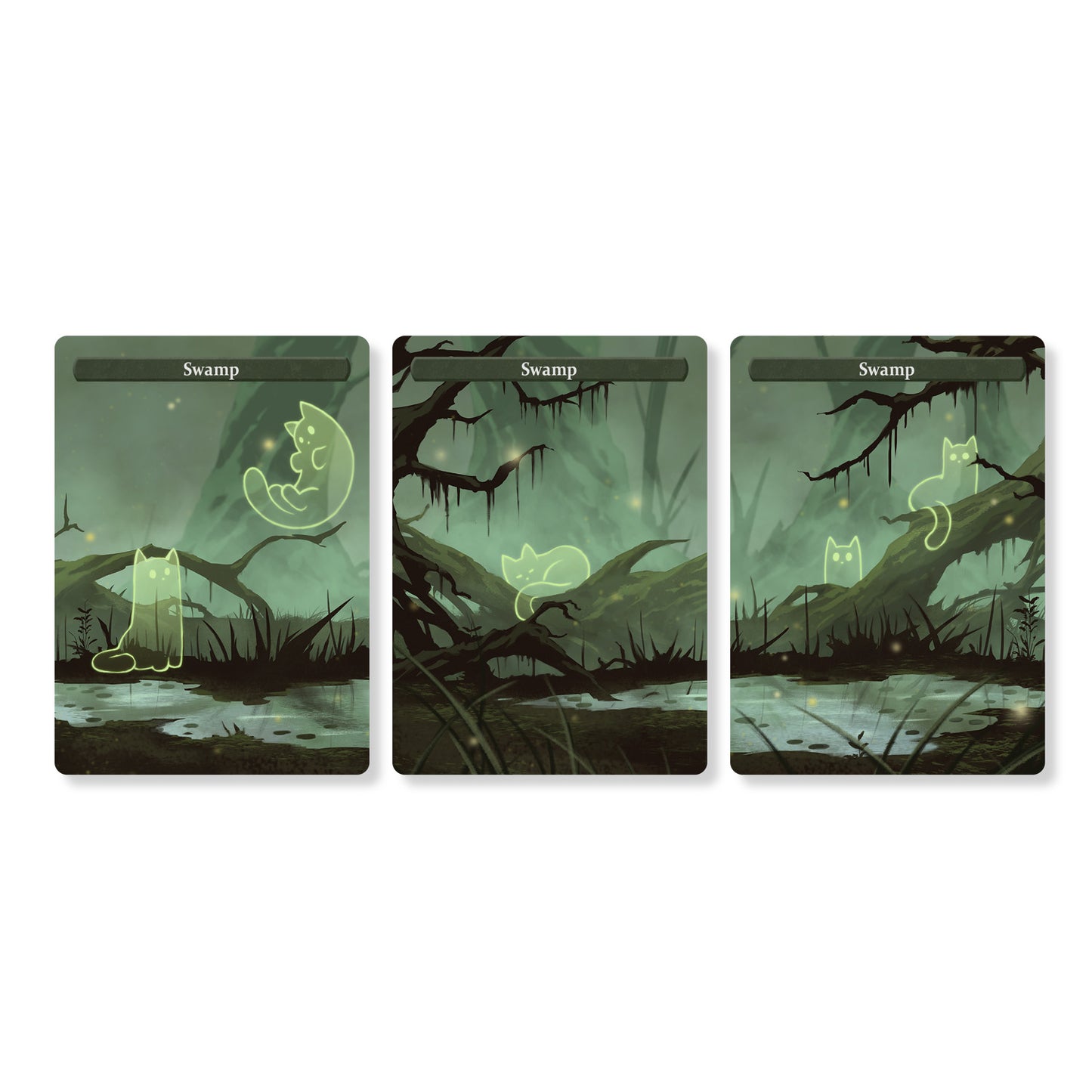 ManaCat Swamp - Land Proxy Set