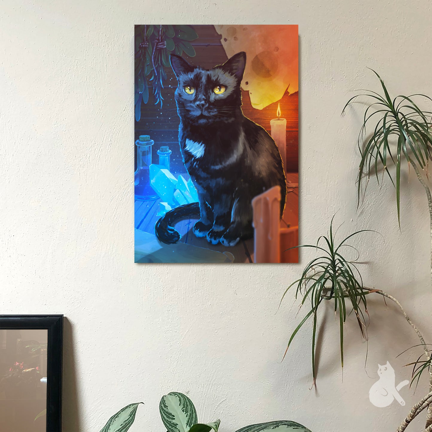 Cat Familiar Prints - Black Cat